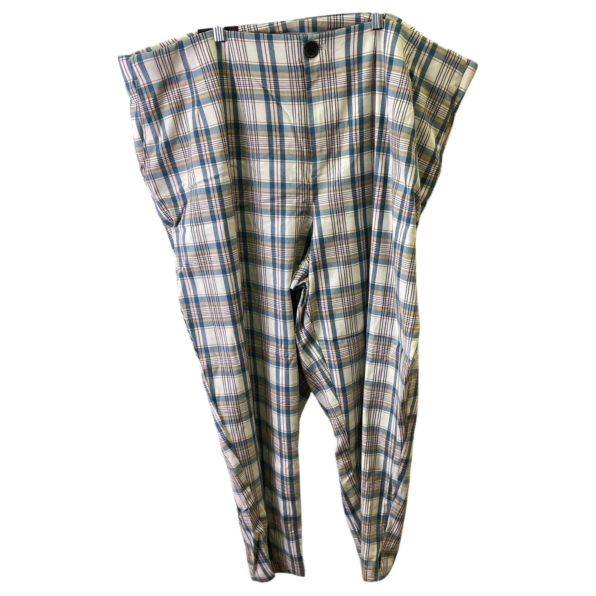Pants Dress By Ava & Viv In Plaid Pattern, Size:24