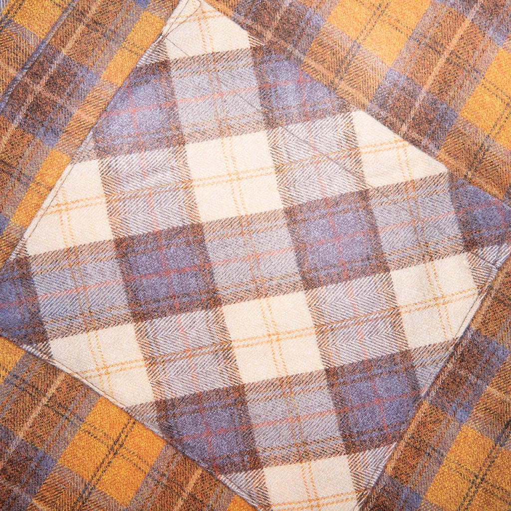 Patchwork Logo Flannel - Brown/Multi