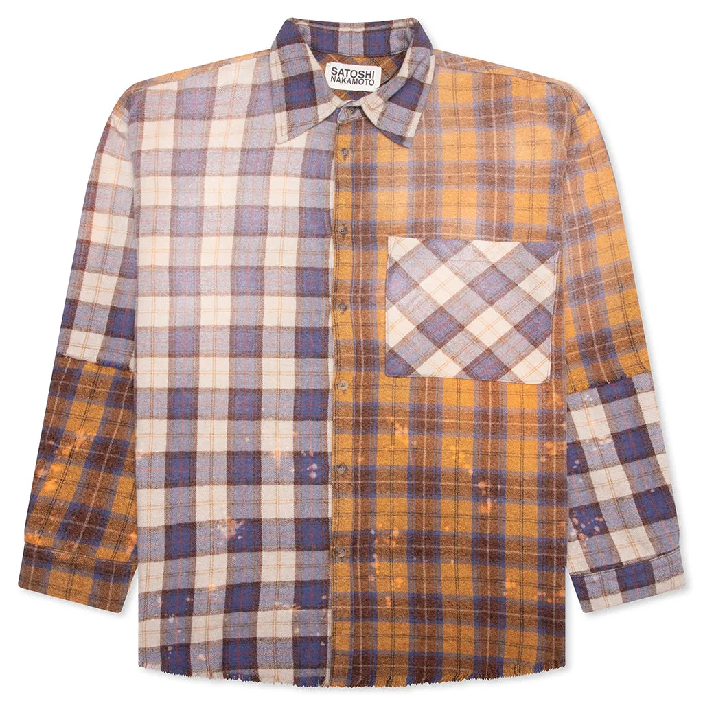 Patchwork Logo Flannel - Brown/Multi