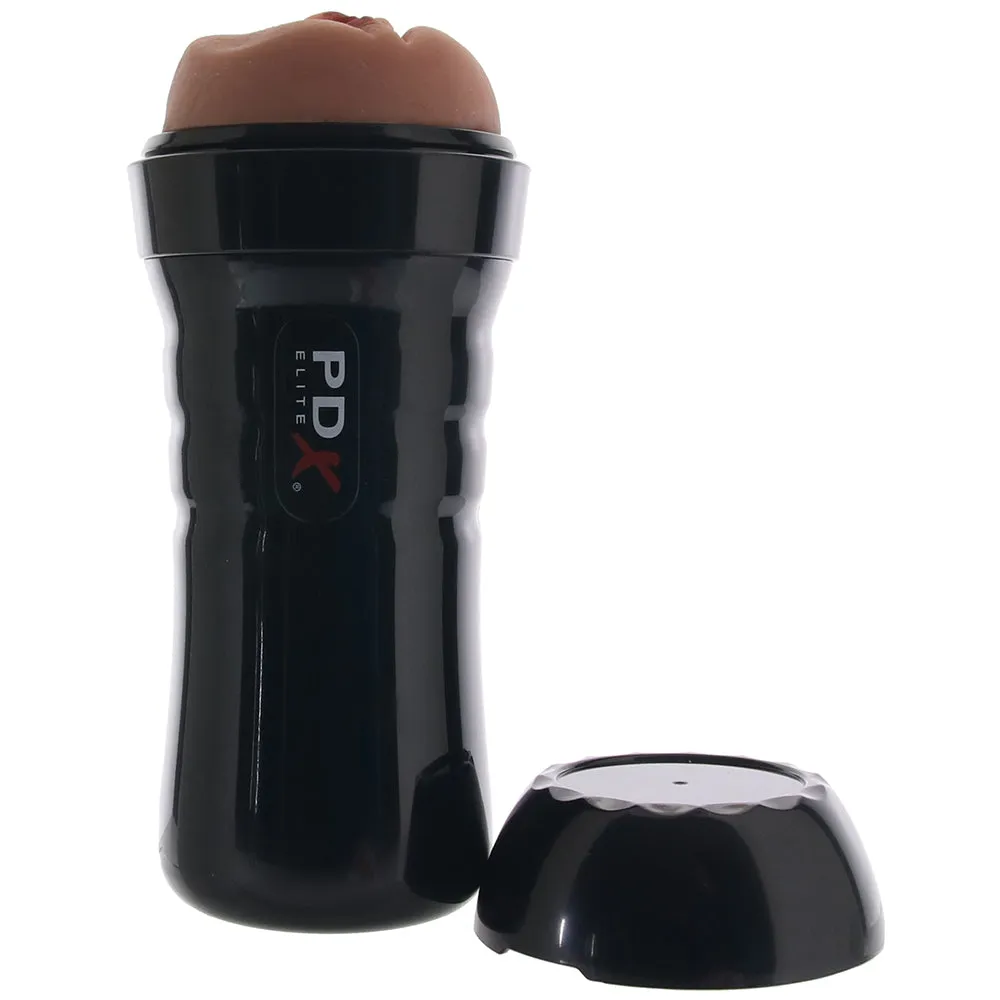 PDX Wet Pussies Super Juicy Snatch Stroker in Brown