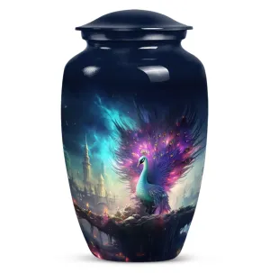 Peacock Memorial Cremation Urn: Classic Keepsake for Loved Ones