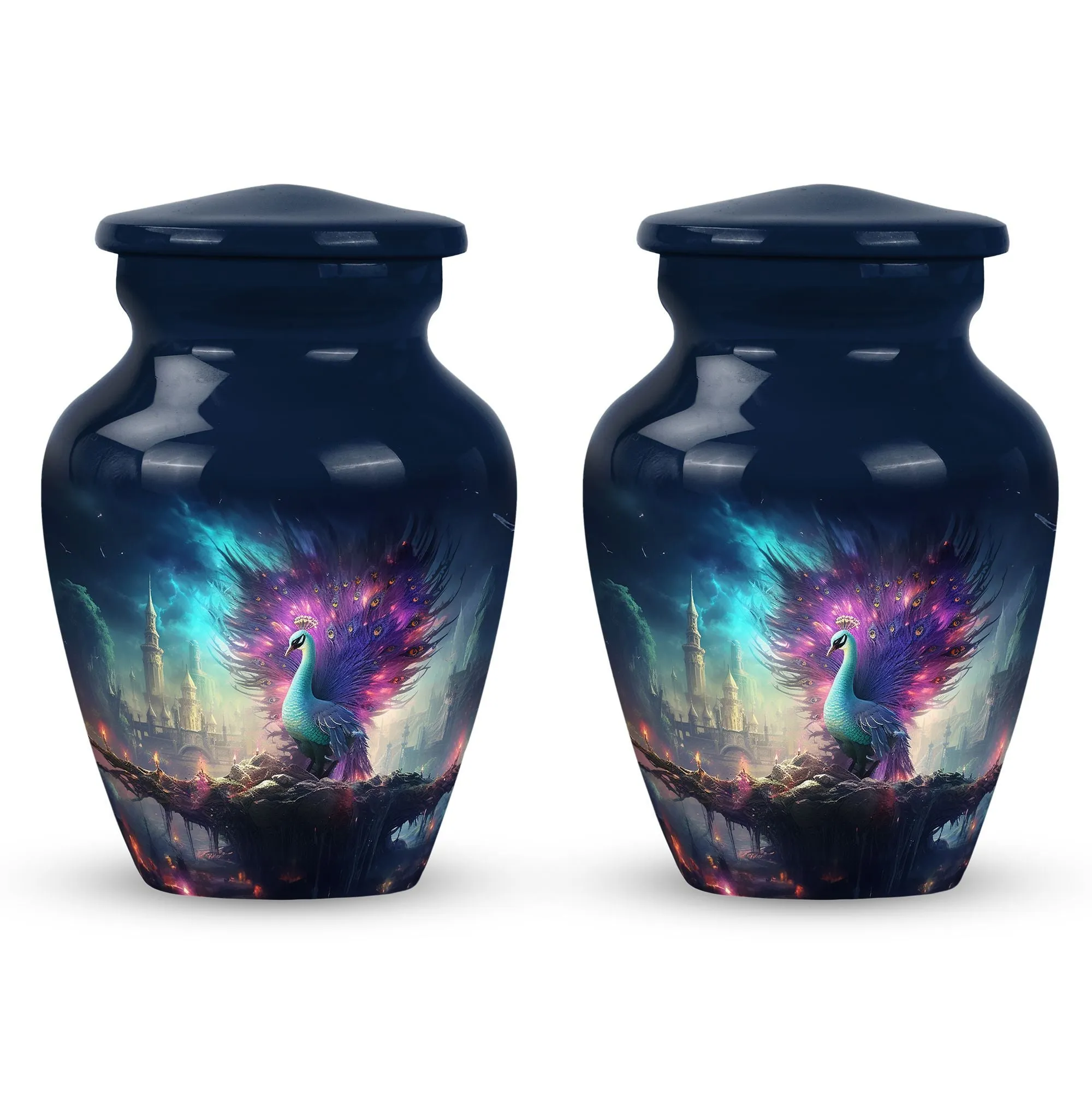 Peacock Memorial Cremation Urn: Classic Keepsake for Loved Ones
