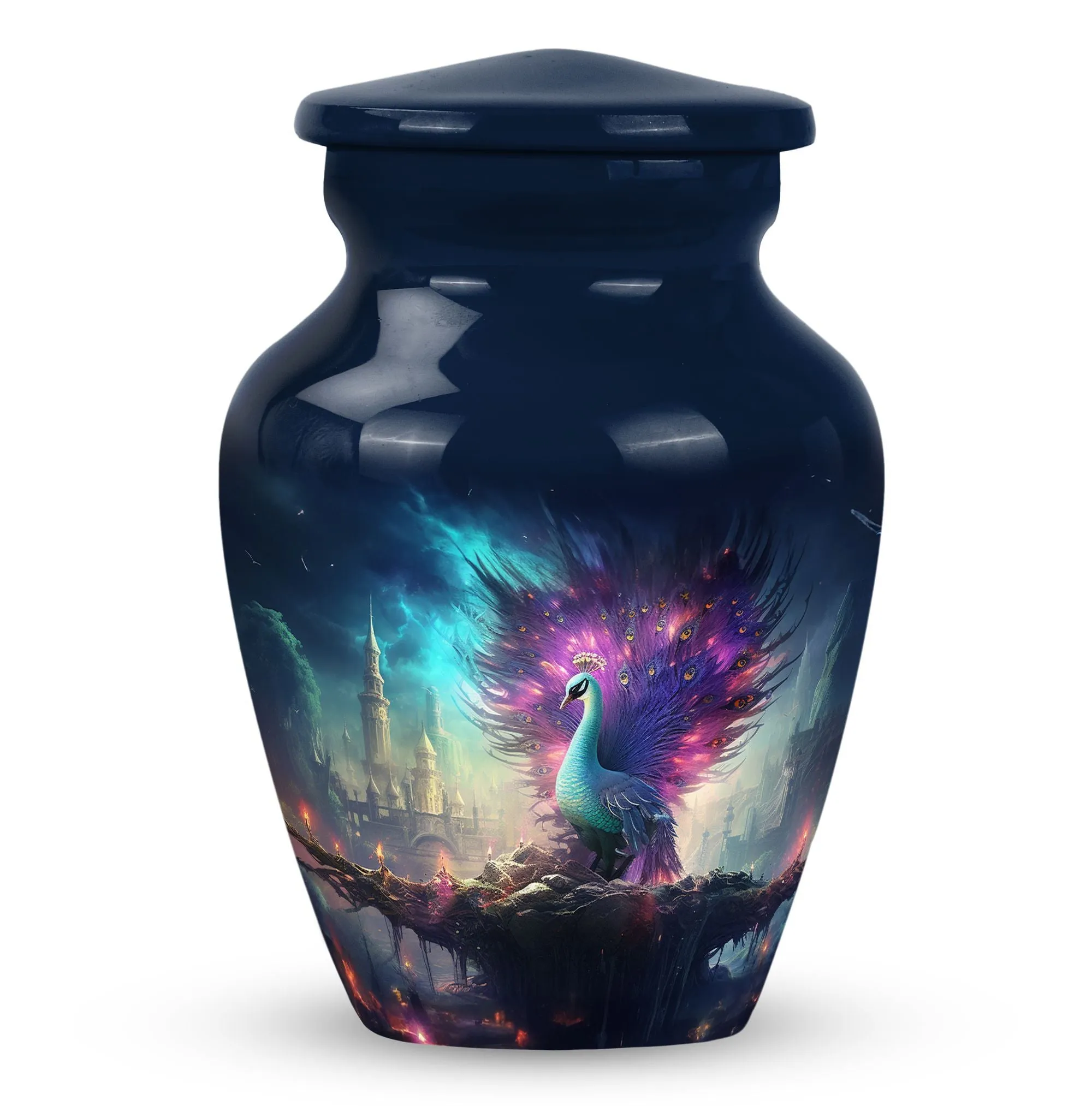 Peacock Memorial Cremation Urn: Classic Keepsake for Loved Ones