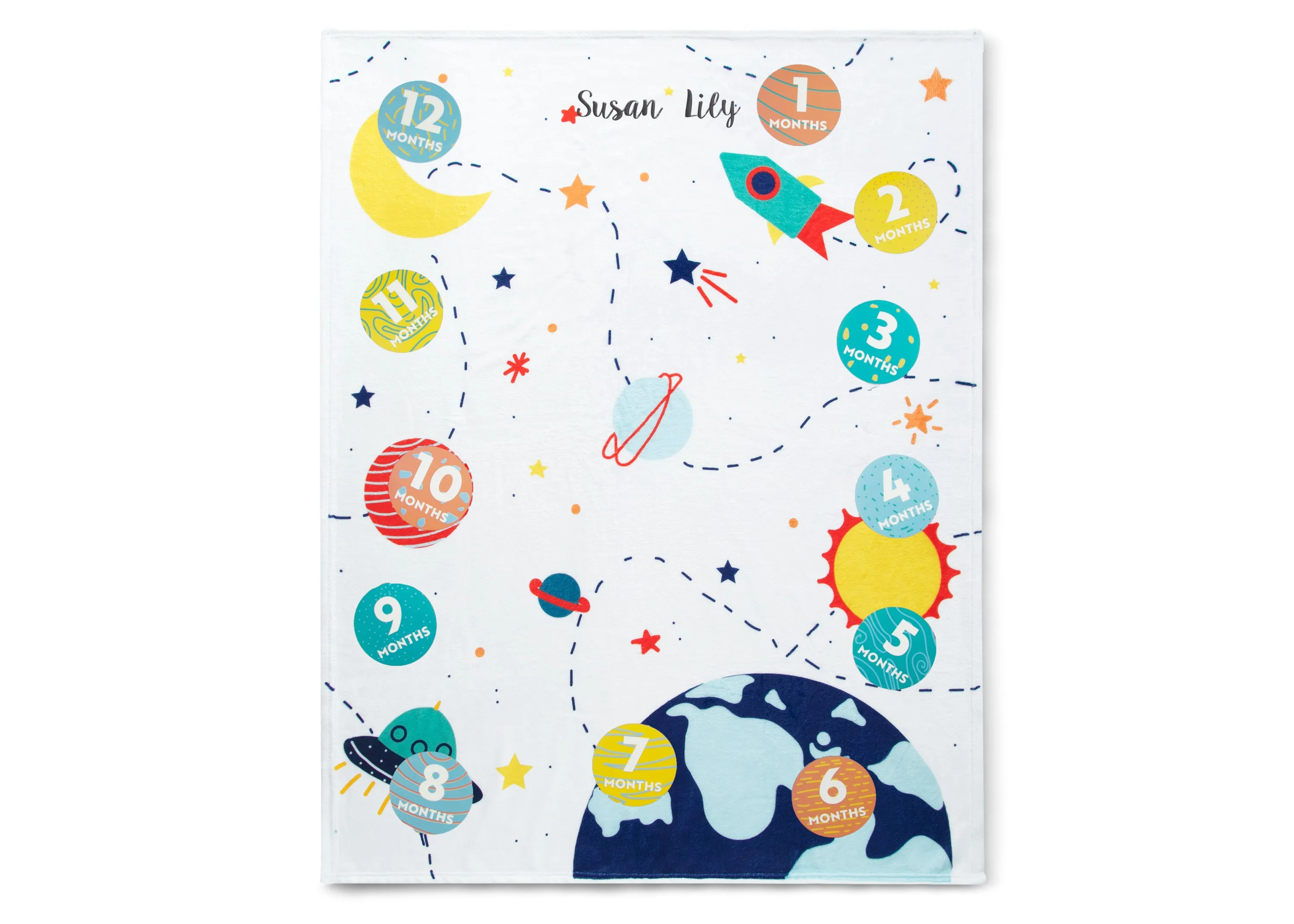 Personalized Milestone Baby Blanket