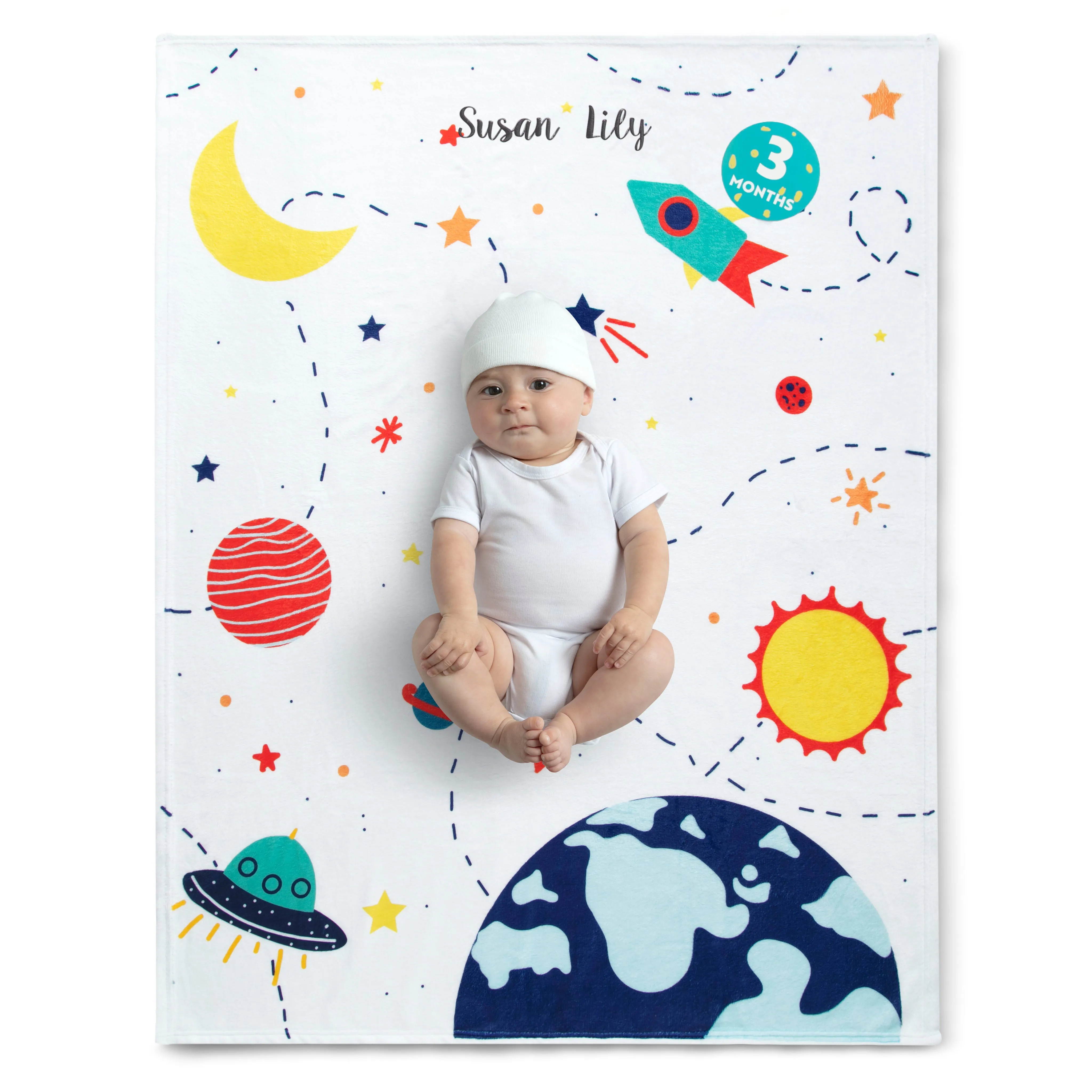Personalized Milestone Baby Blanket