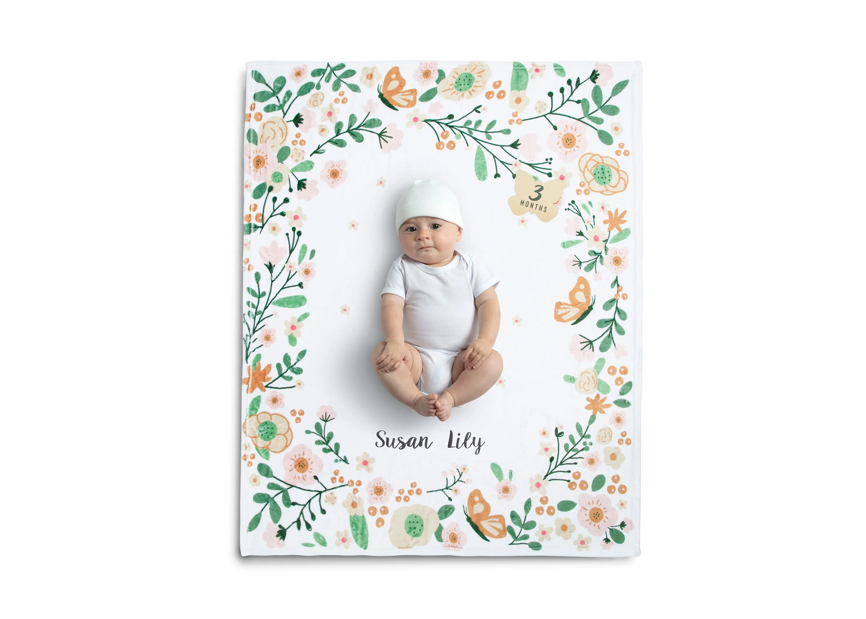 Personalized Milestone Baby Blanket