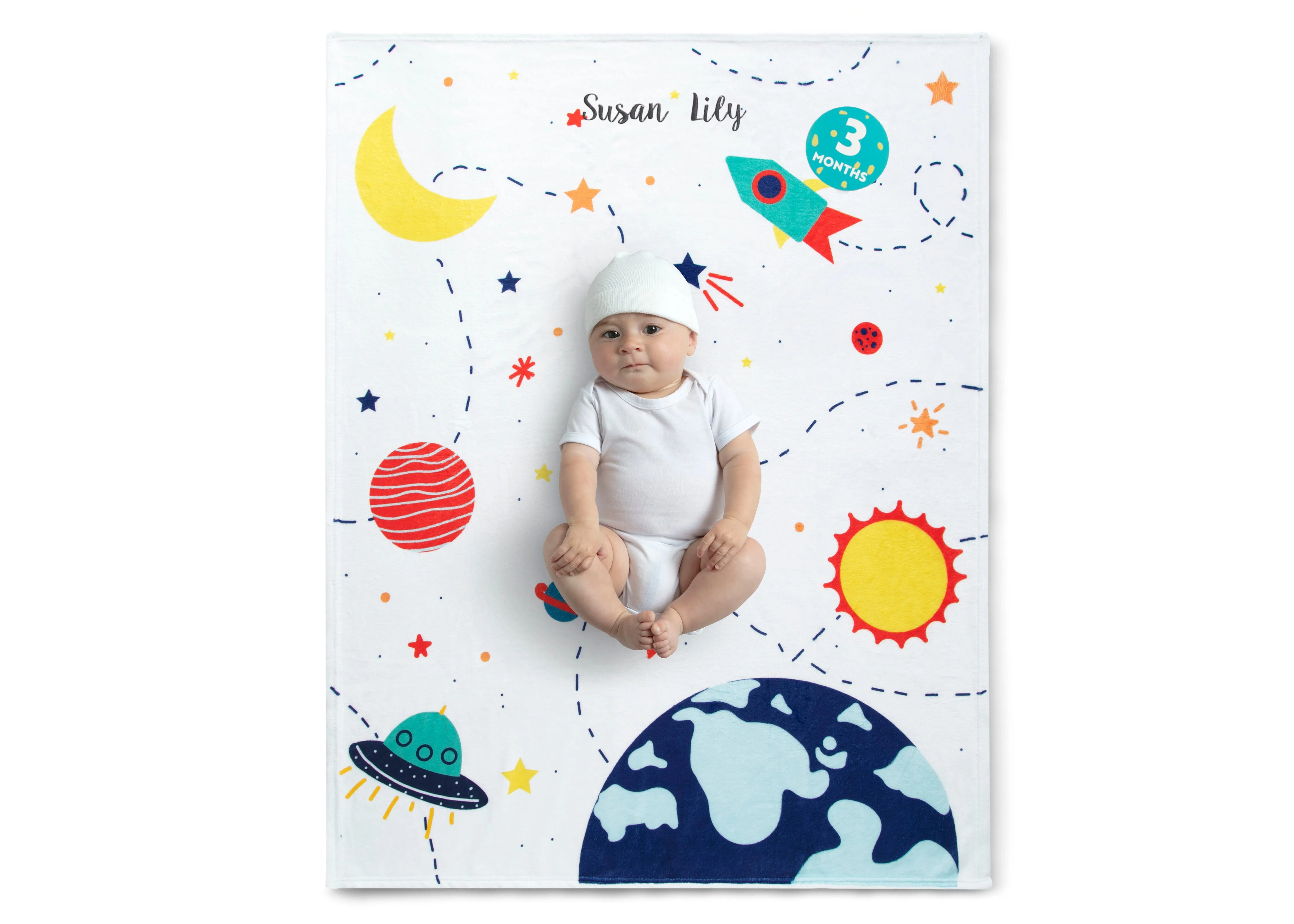 Personalized Milestone Baby Blanket