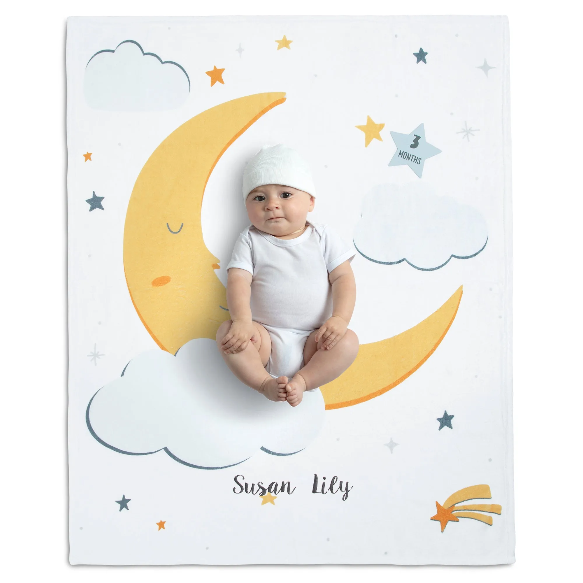 Personalized Milestone Baby Blanket