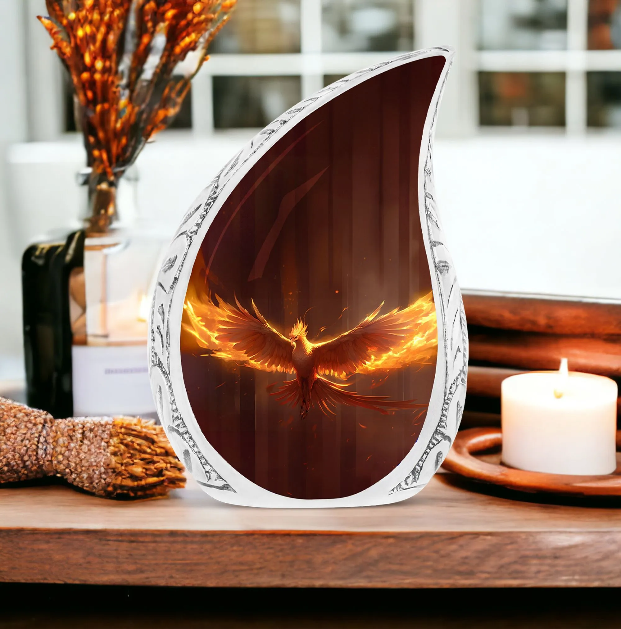 Phoenix Cremation Urn - Classic Cremation Container for Remains