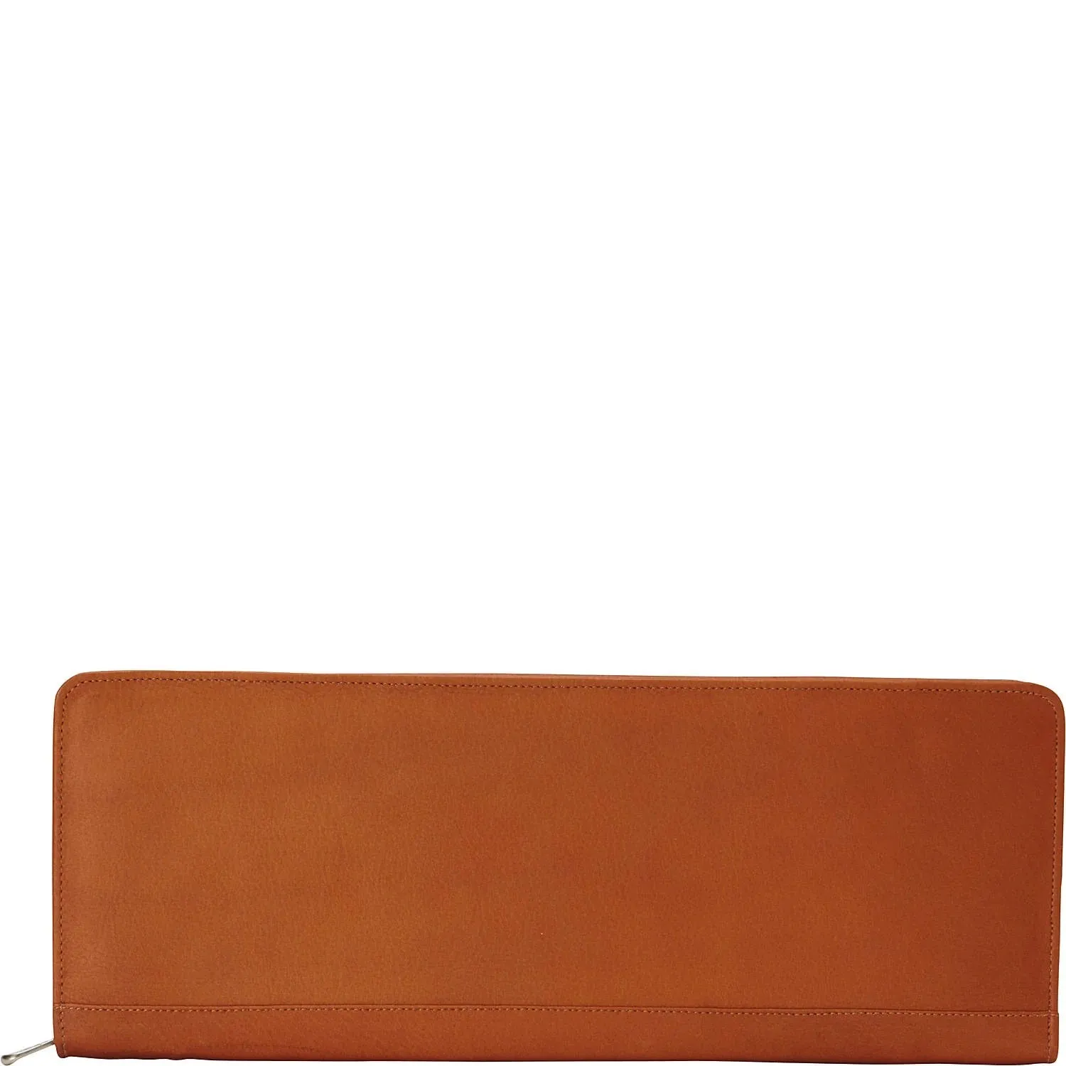 Piel Leather Zippered Tie Case with Snaps