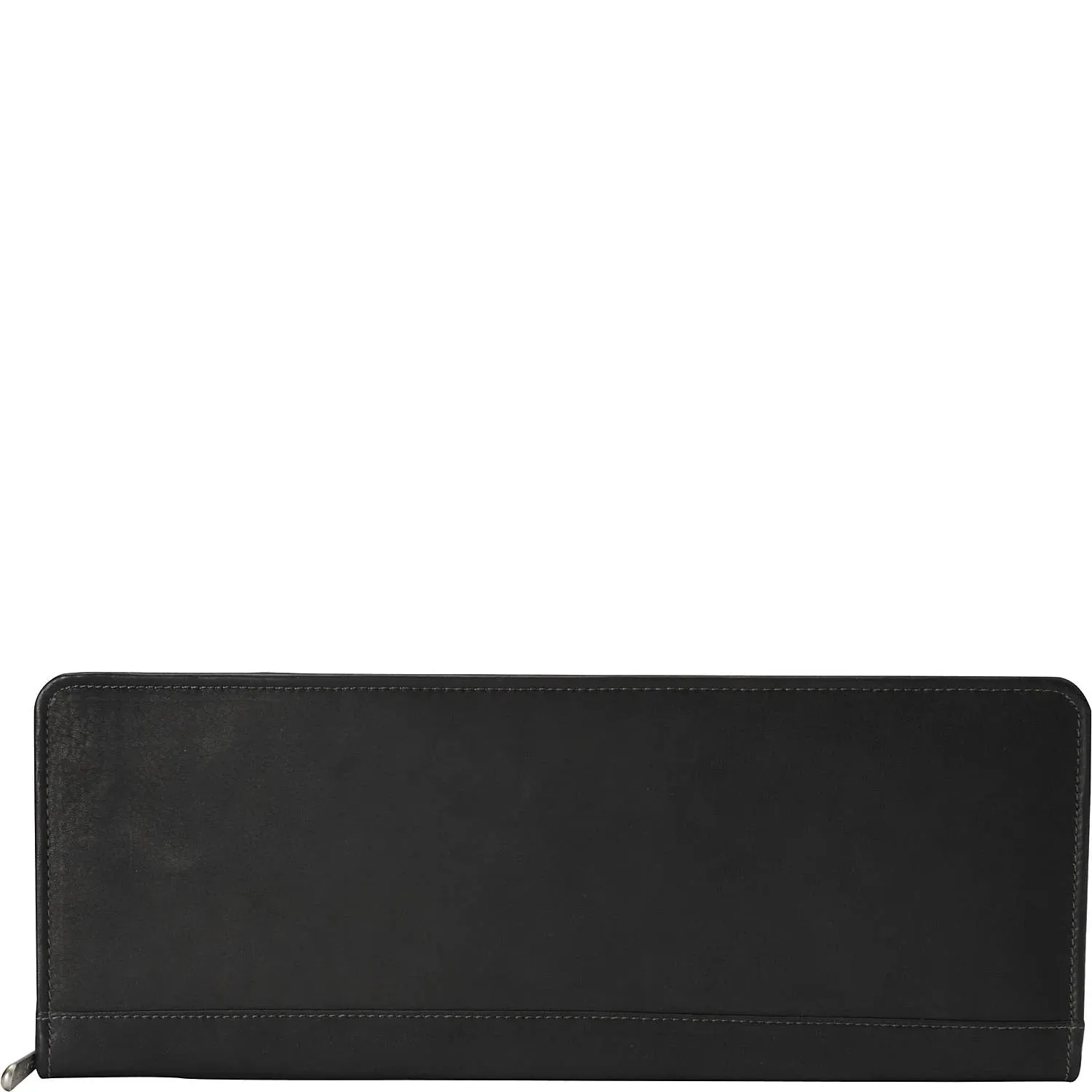 Piel Leather Zippered Tie Case with Snaps