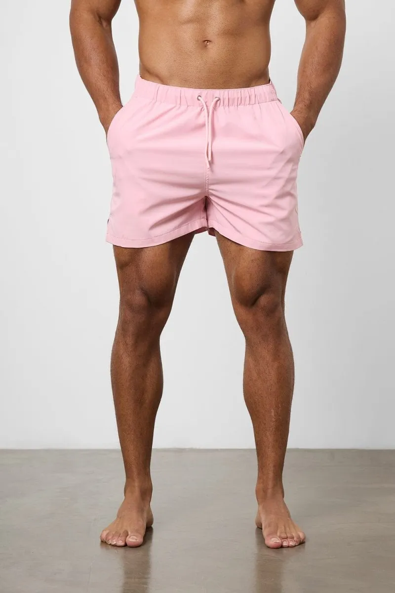 Plain Swim Short in Pale Pink