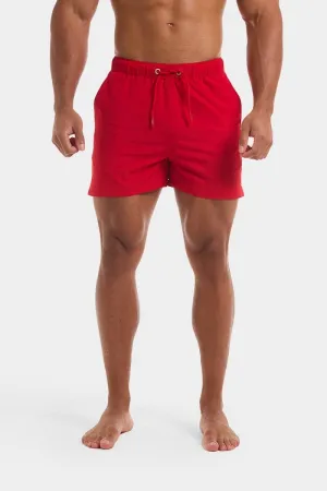 Plain Swim Short in Red