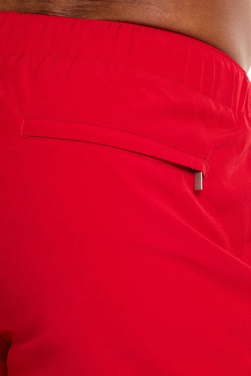 Plain Swim Short in Red
