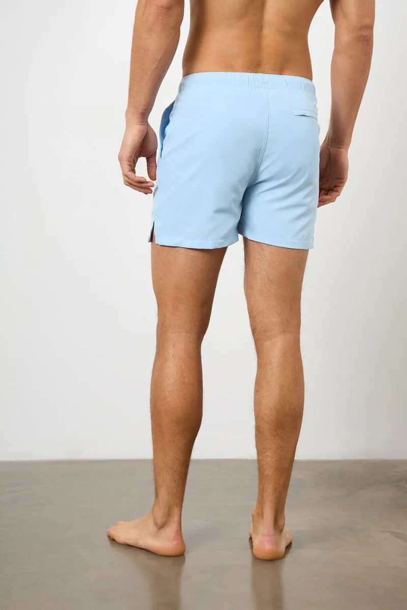 Plain Swim Short in Soft Blue