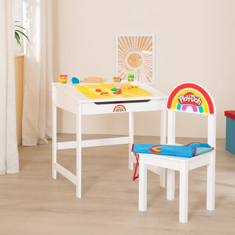 Play-Doh School Desk & Chair - Wooden Creative Station Playset