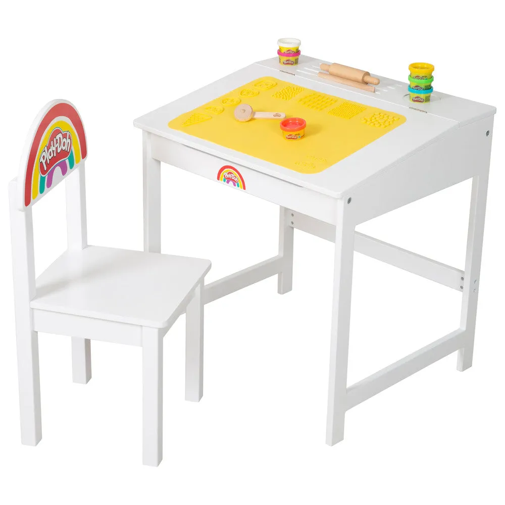 Play-Doh School Desk & Chair - Wooden Creative Station Playset