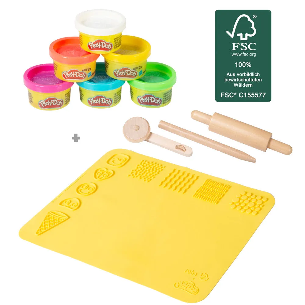 Play-Doh School Desk & Chair - Wooden Creative Station Playset