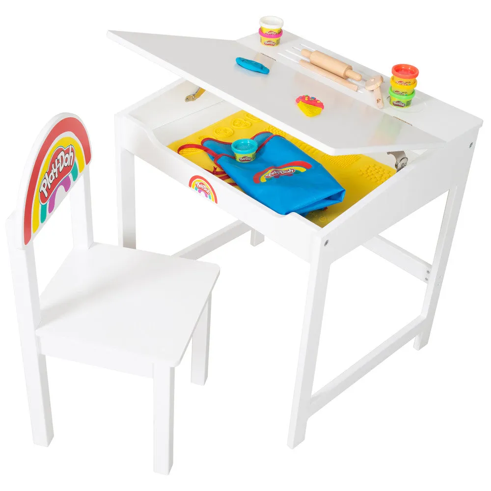 Play-Doh School Desk & Chair - Wooden Creative Station Playset
