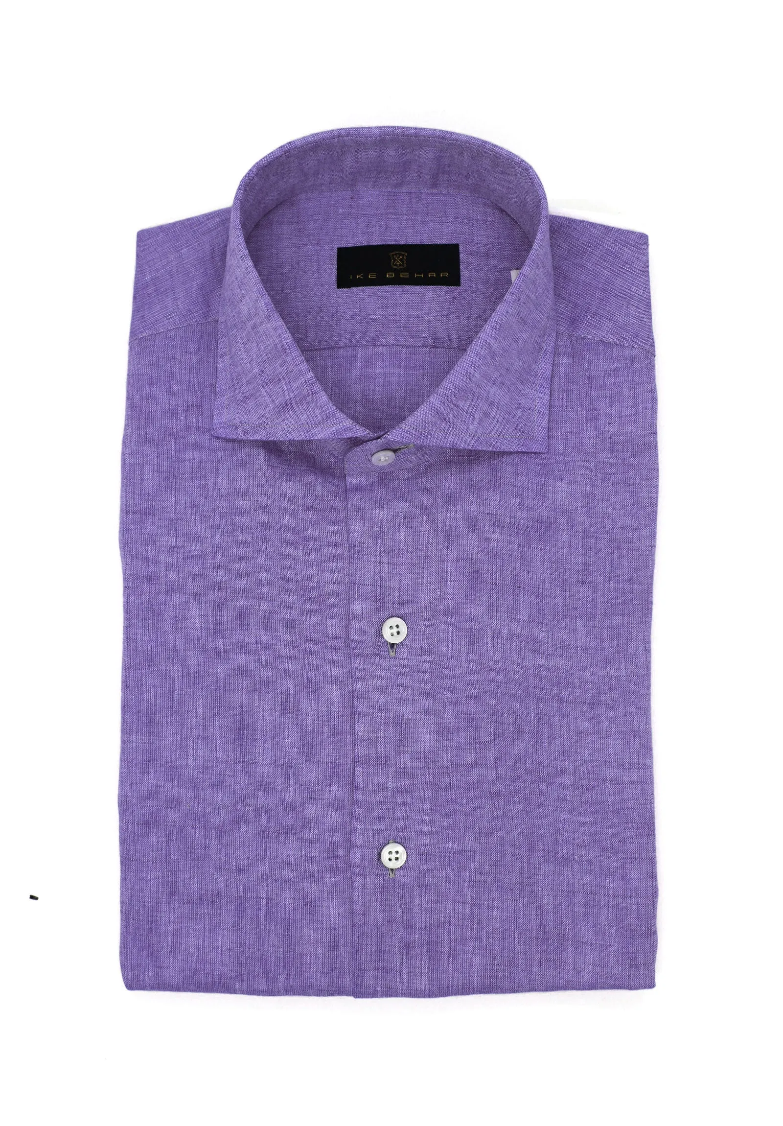 Plum Hand Finished Italian Linen Sport Shirt