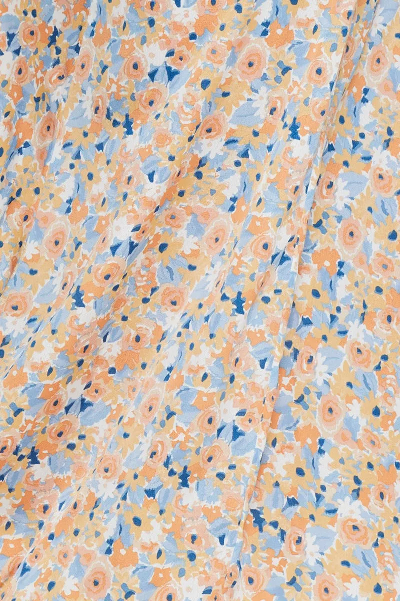 Print Dress Short Sleeve Maxi