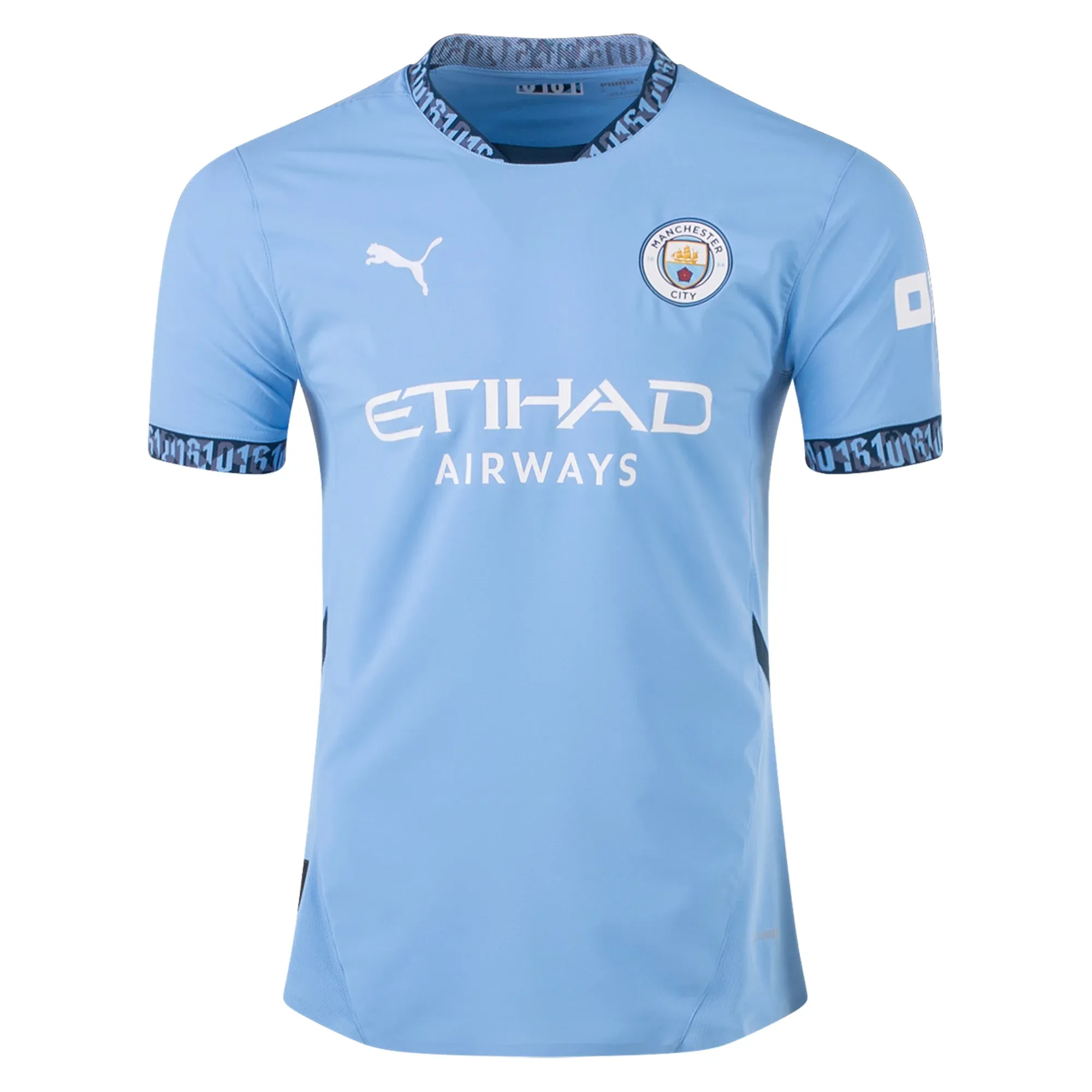 Puma Manchester City Joško Gvardiol Authentic Home Jersey w/ EPL   No Room For Racism Patch 24/25 (Team Light Blue/Marine Blue)