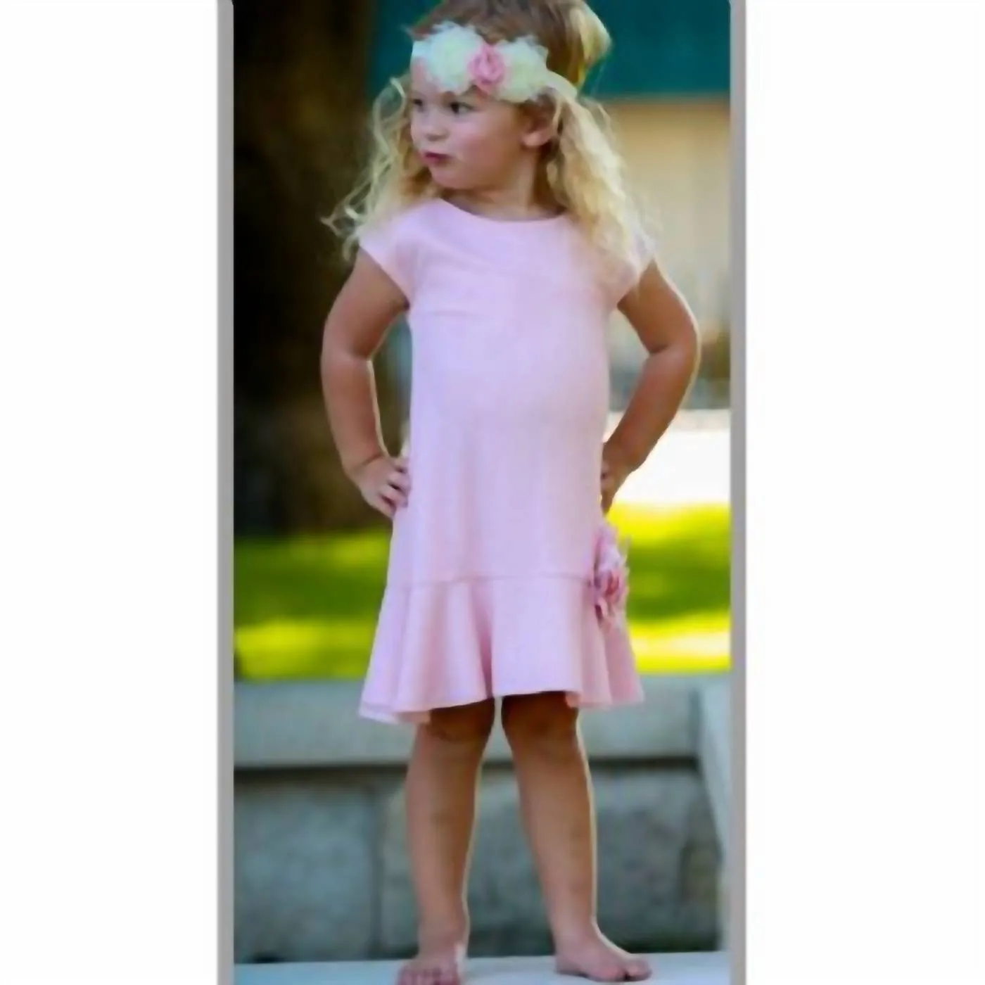 "tyler" Beautiful Pink Dress For Toddlers