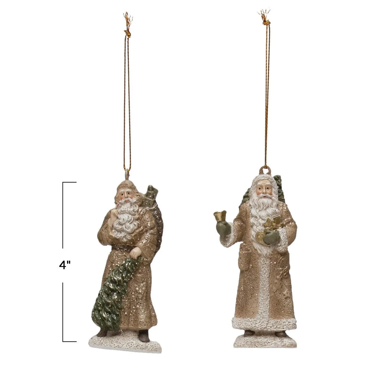 Resin Santa Ornament