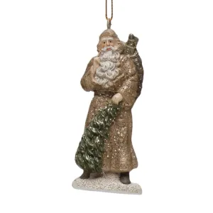 Resin Santa Ornament
