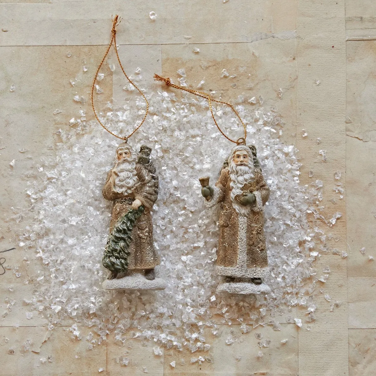 Resin Santa Ornament
