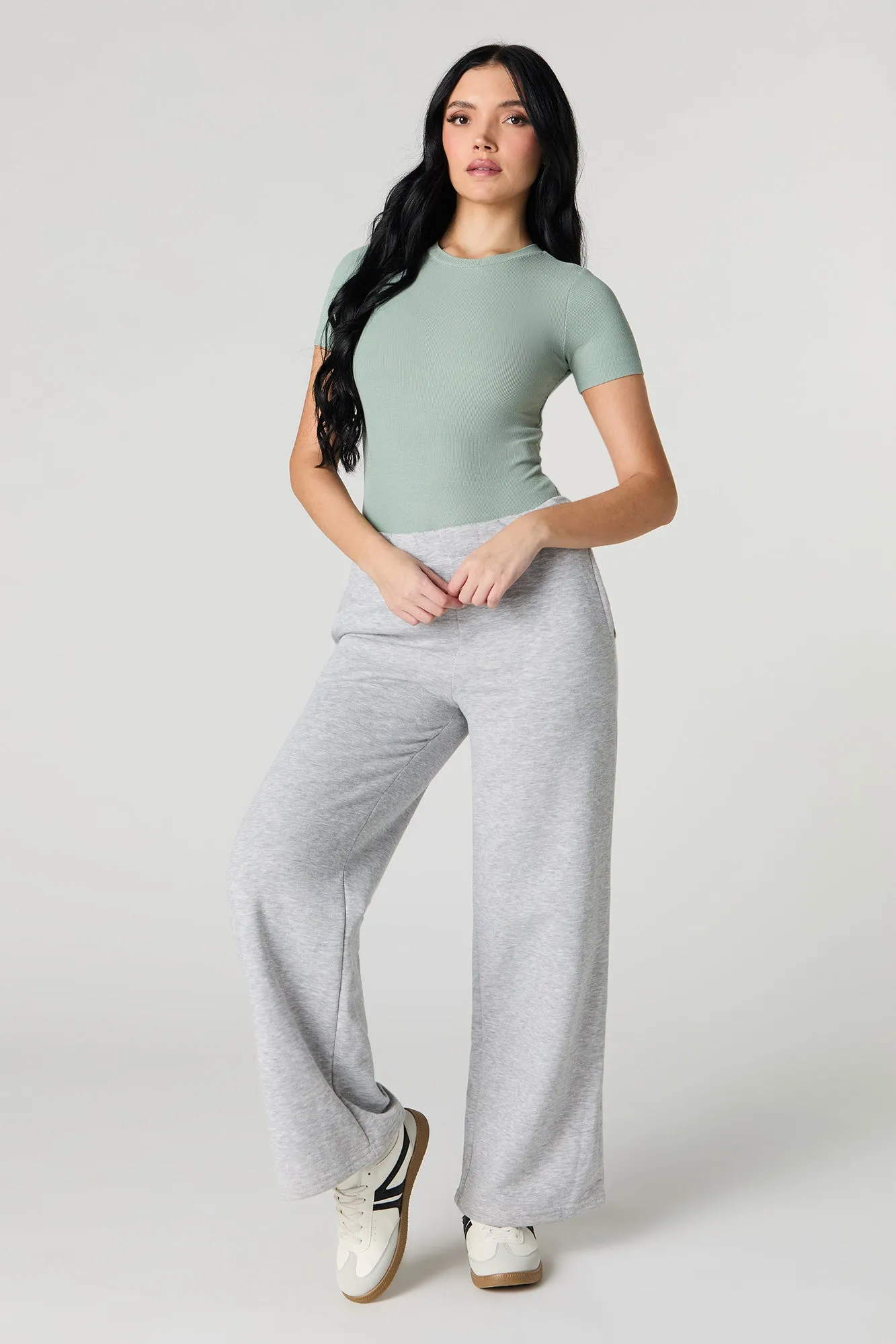 Ribbed Short Sleeve Bodysuit