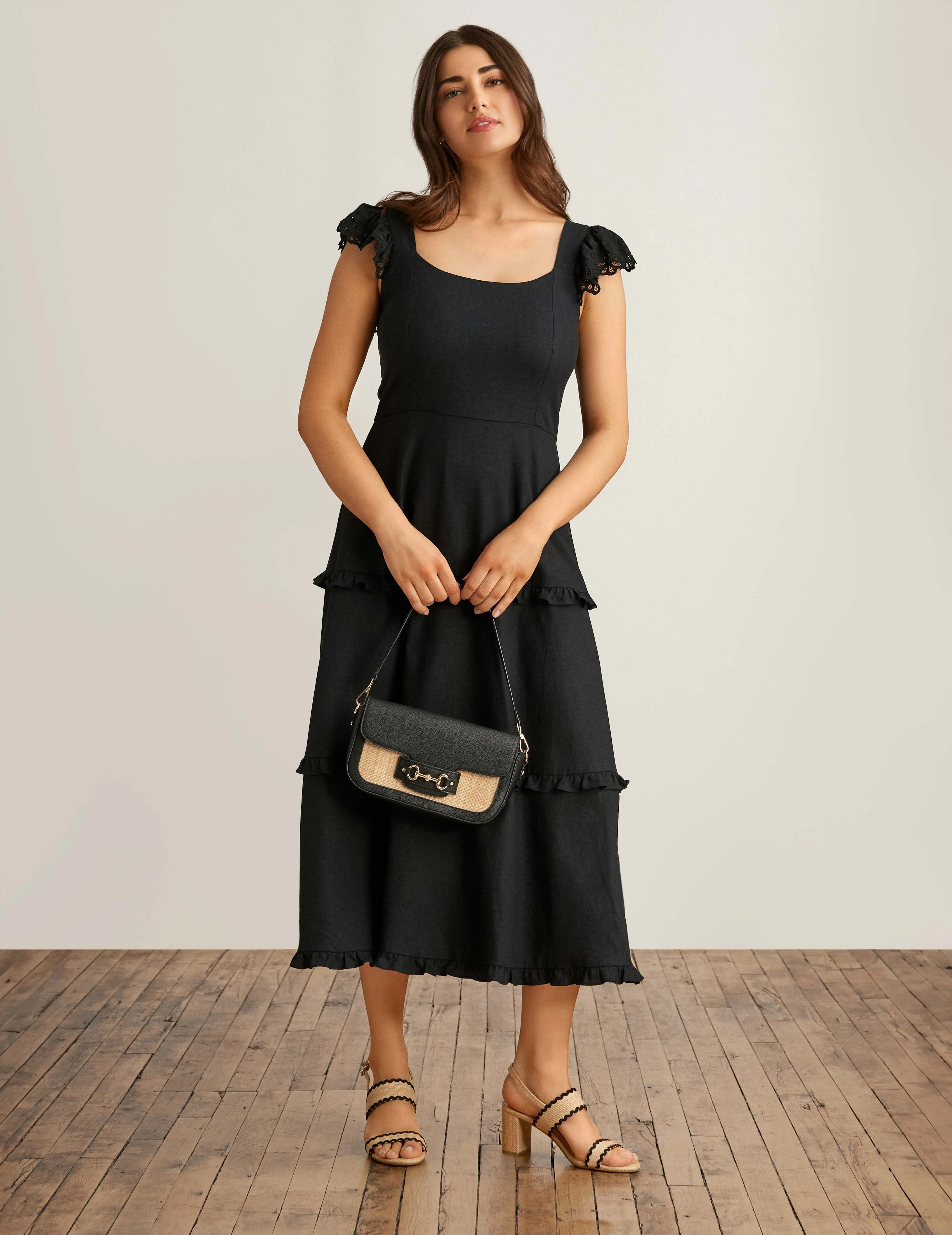 Ruffled Tier Midi Dress - Sale