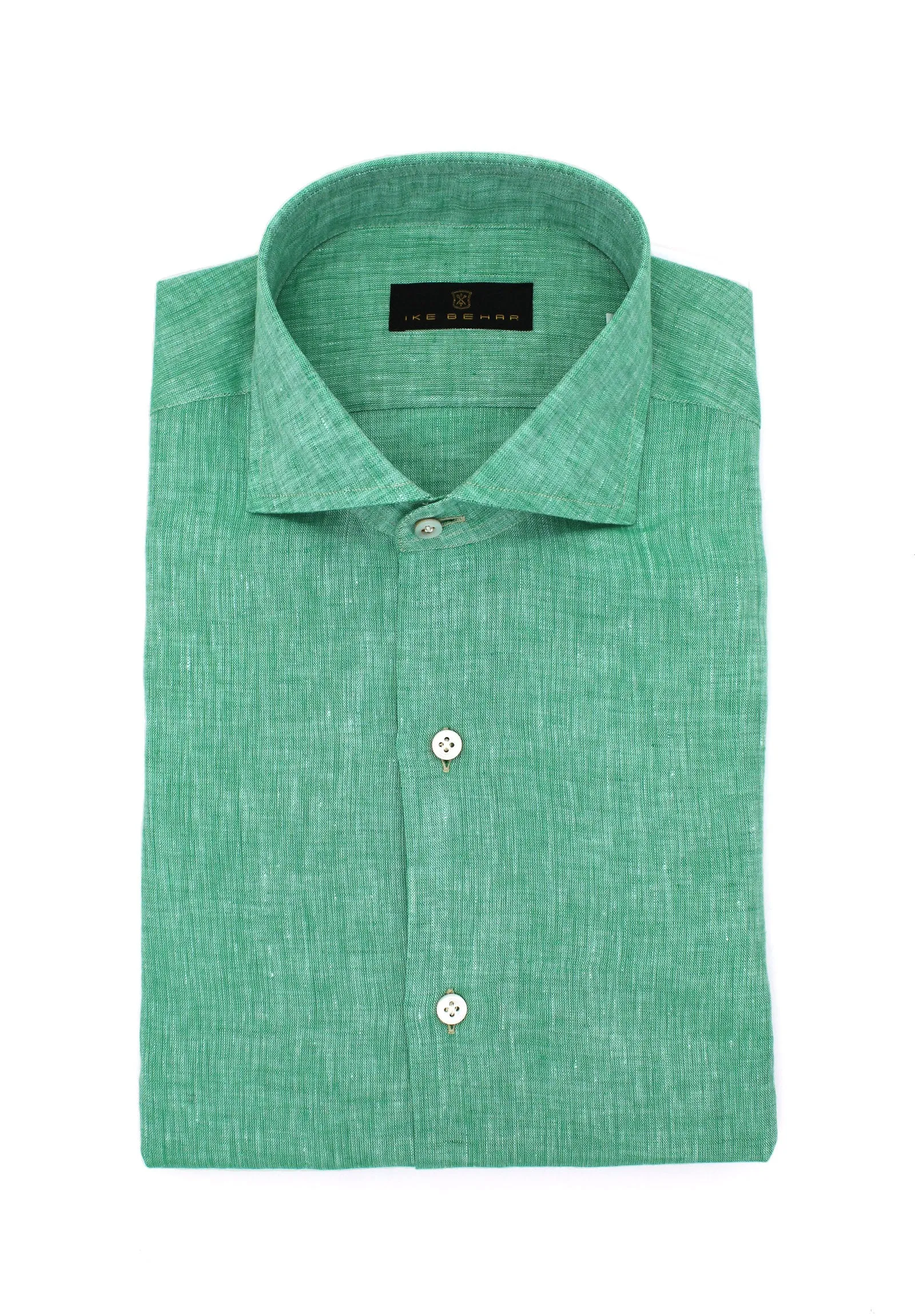Sage Hand Finished Italian Linen Sport Shirt