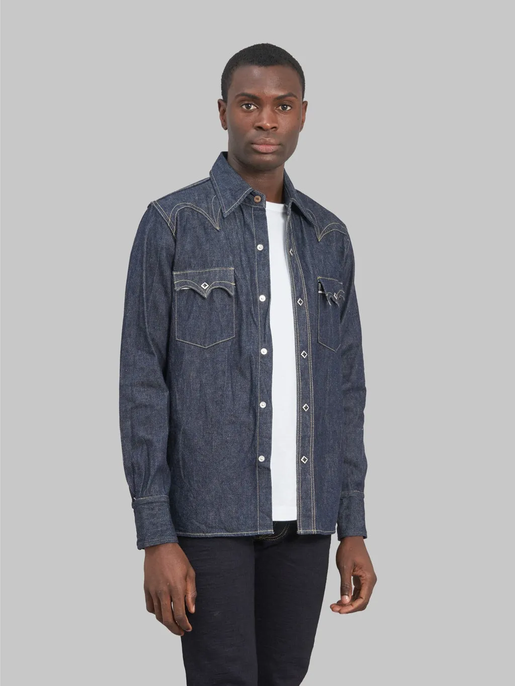 Samurai Jeans 10oz Kamome SWD-L01 Selvedge Western Denim Shirt