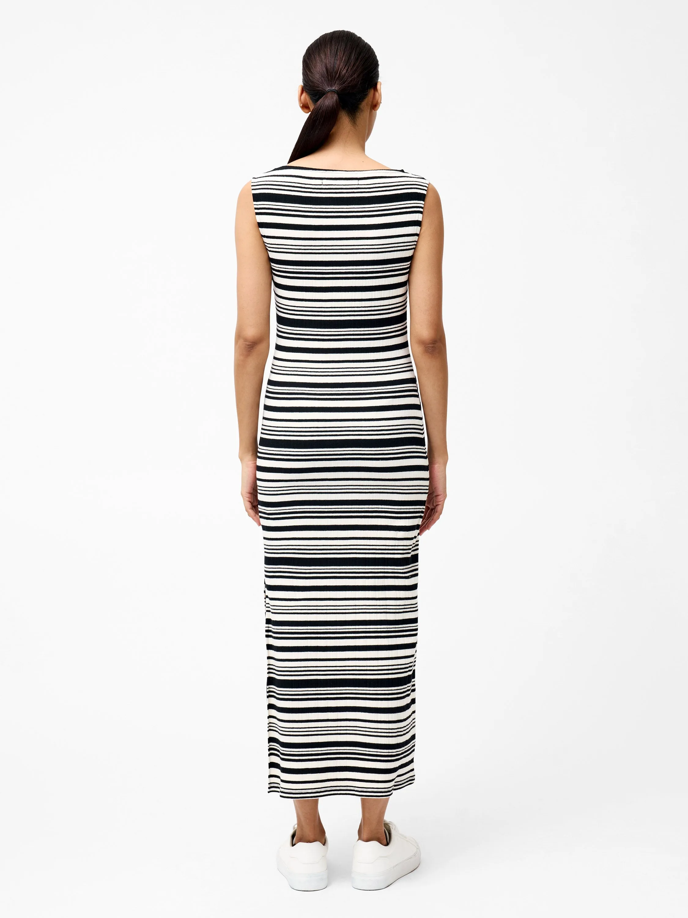 Sasia Rib Stripe Sleeveless Dress