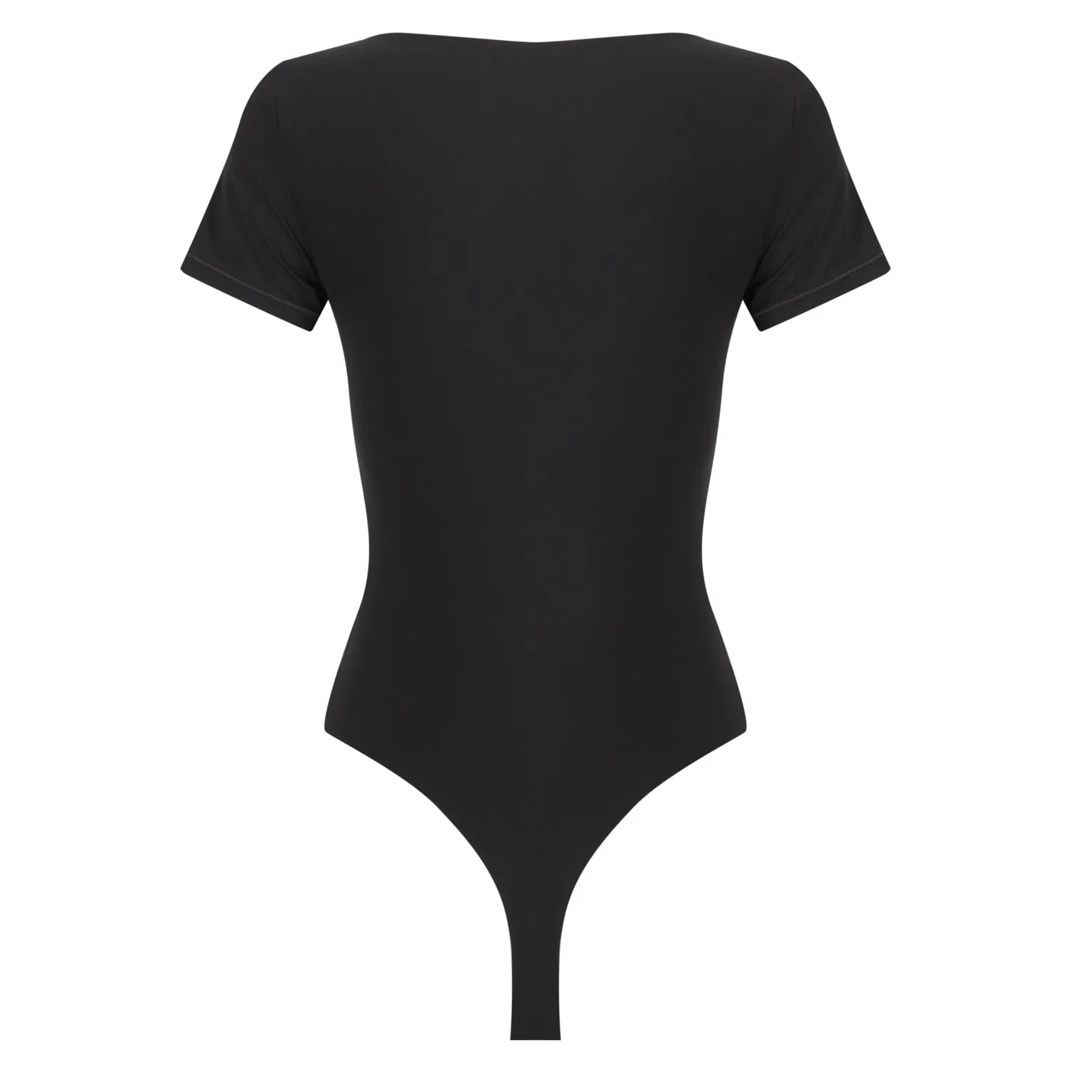 Scoop Neck Tee Bodysuit - Black