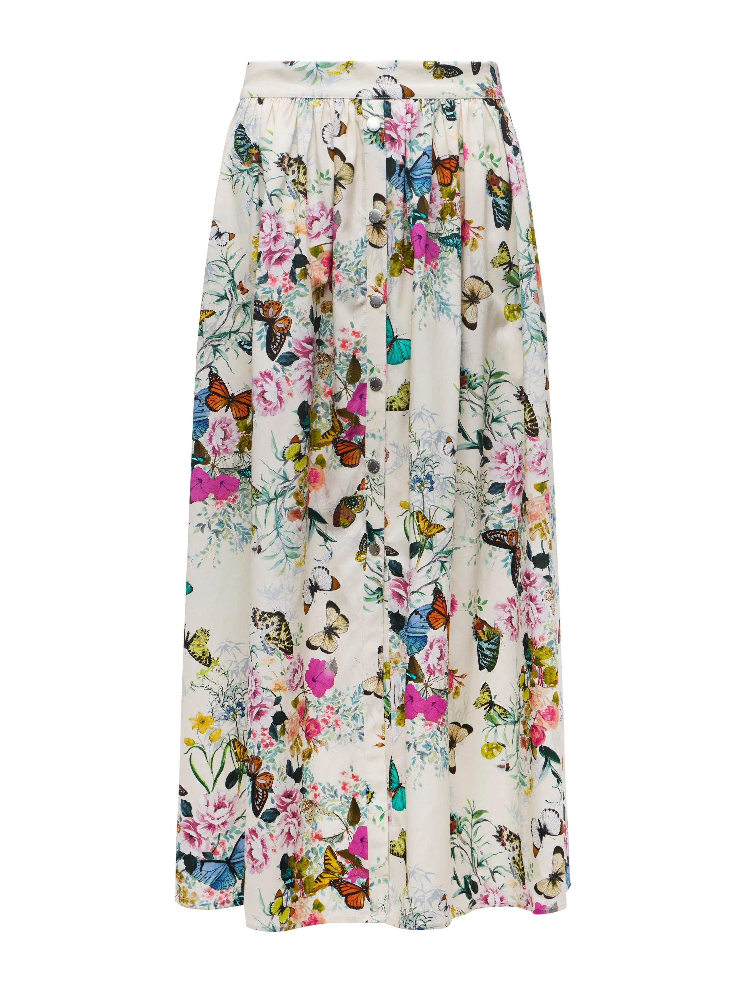 Seina Poplin Midi Skirt