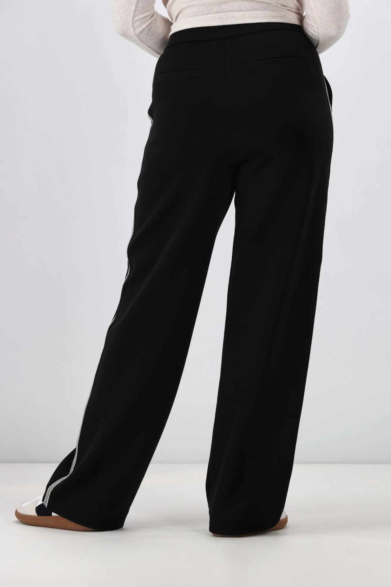 Shine On Label Kaz Ponti Pintuck Pant Black