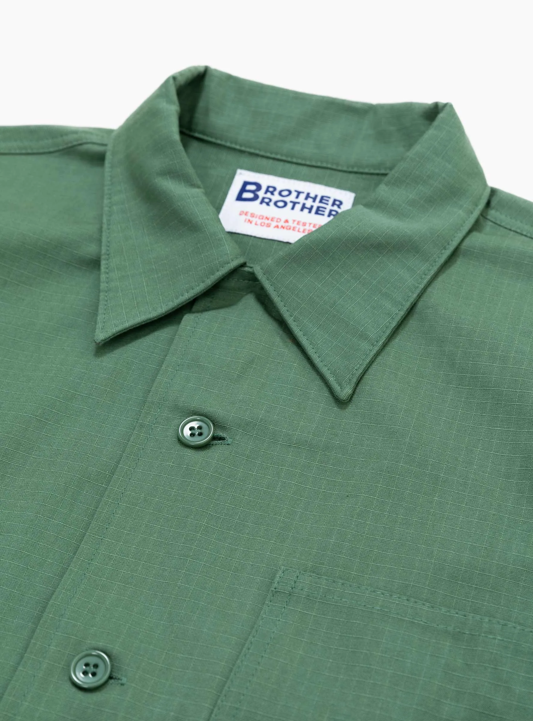 Short Sleeve 3 Pocket Shirt Olive Ripstop