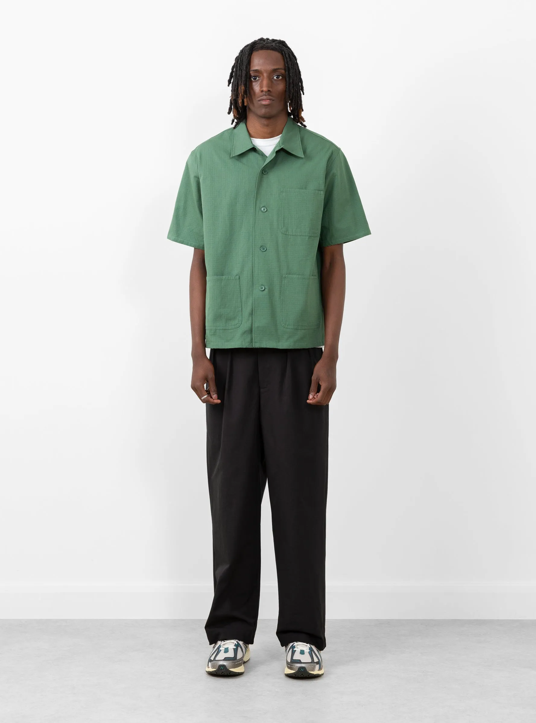 Short Sleeve 3 Pocket Shirt Olive Ripstop