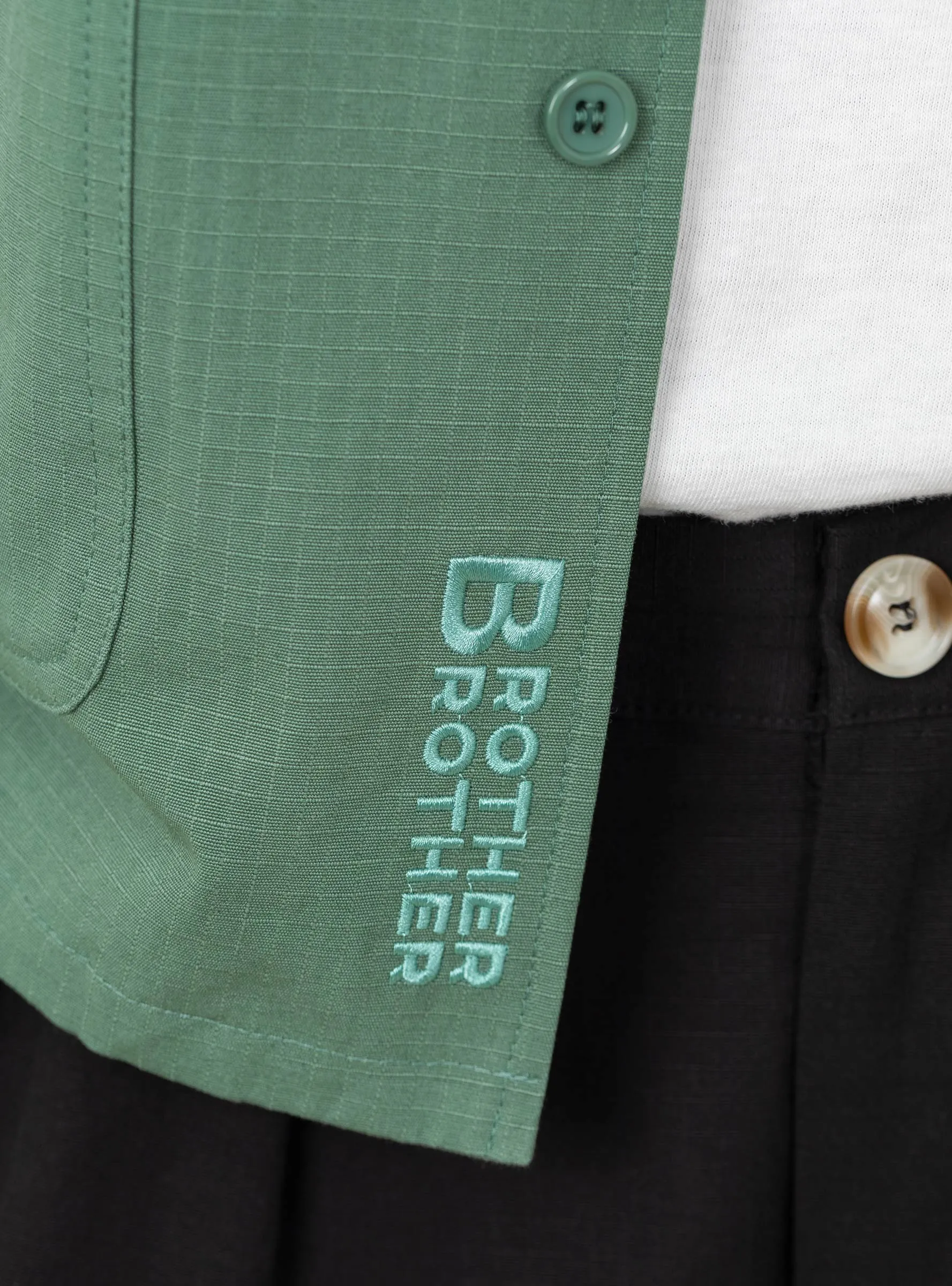 Short Sleeve 3 Pocket Shirt Olive Ripstop