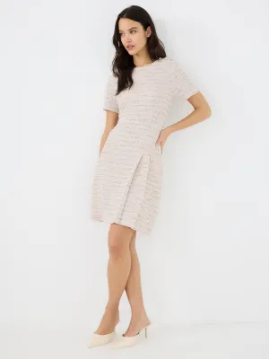 Short Sleeve Boucle Dress