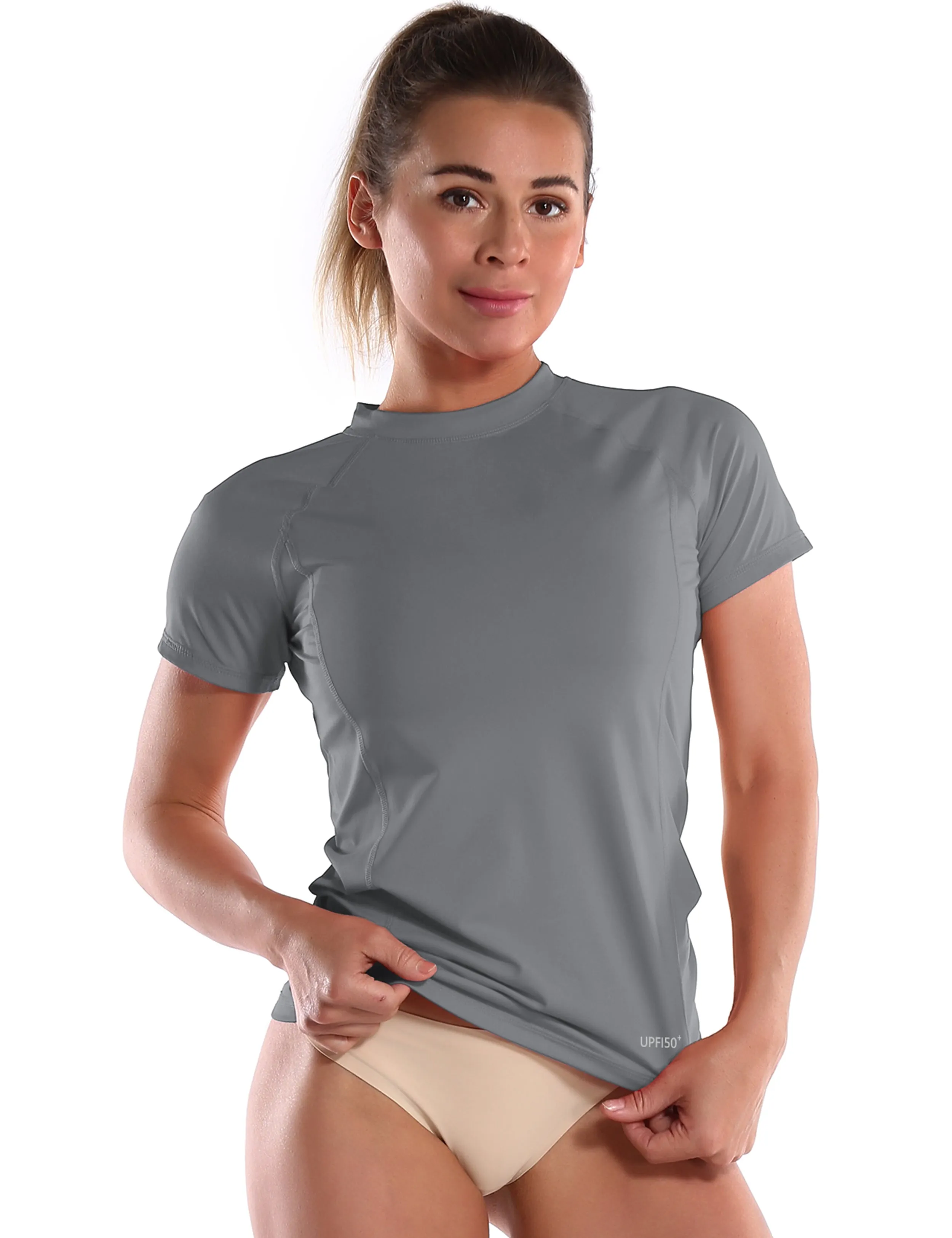 Short Sleeve UPF 50 Rashguard gray_Golf