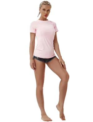 Short Sleeve UPF 50 Rashguard lightpink_Pilates