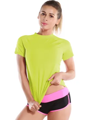 Short Sleeve UPF 50 Rashguard neonyellow_Jogging