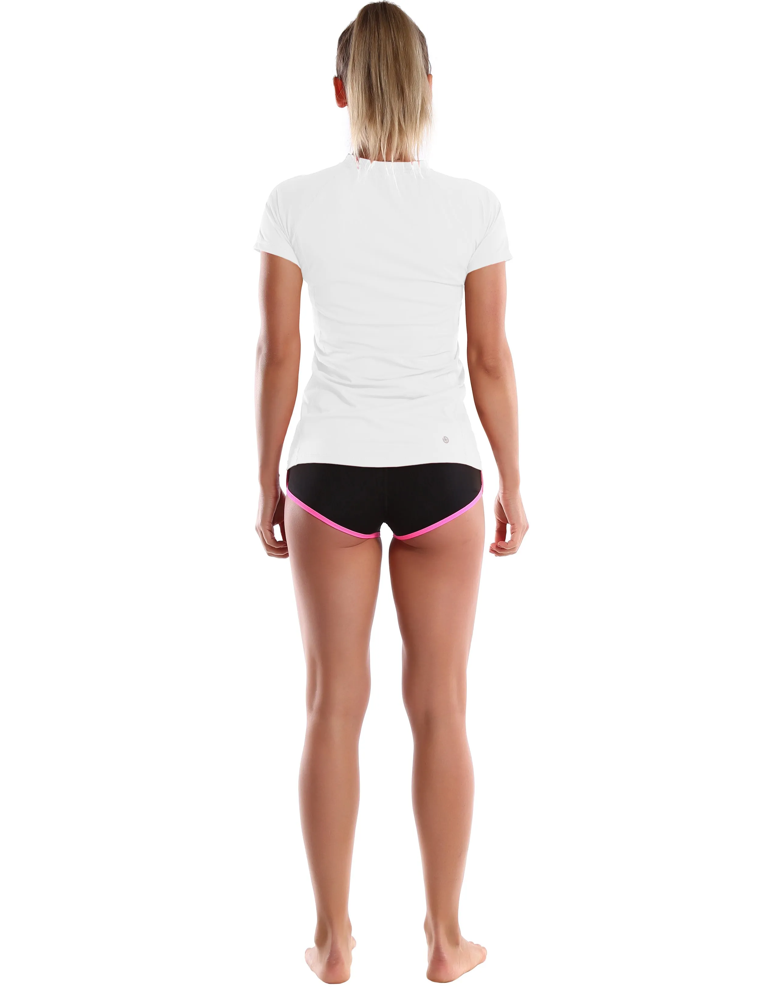 Short Sleeve UPF 50 Rashguard white_Jogging