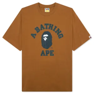 STA Houndstooth College Relaxed Fit Tee - Brown