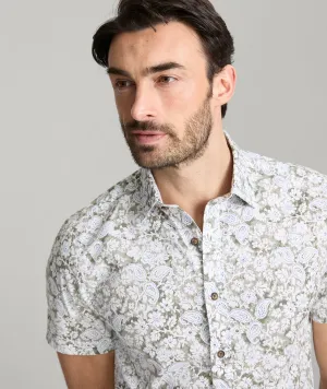 Stretch Cotton Short-Sleeve Wright Shirt