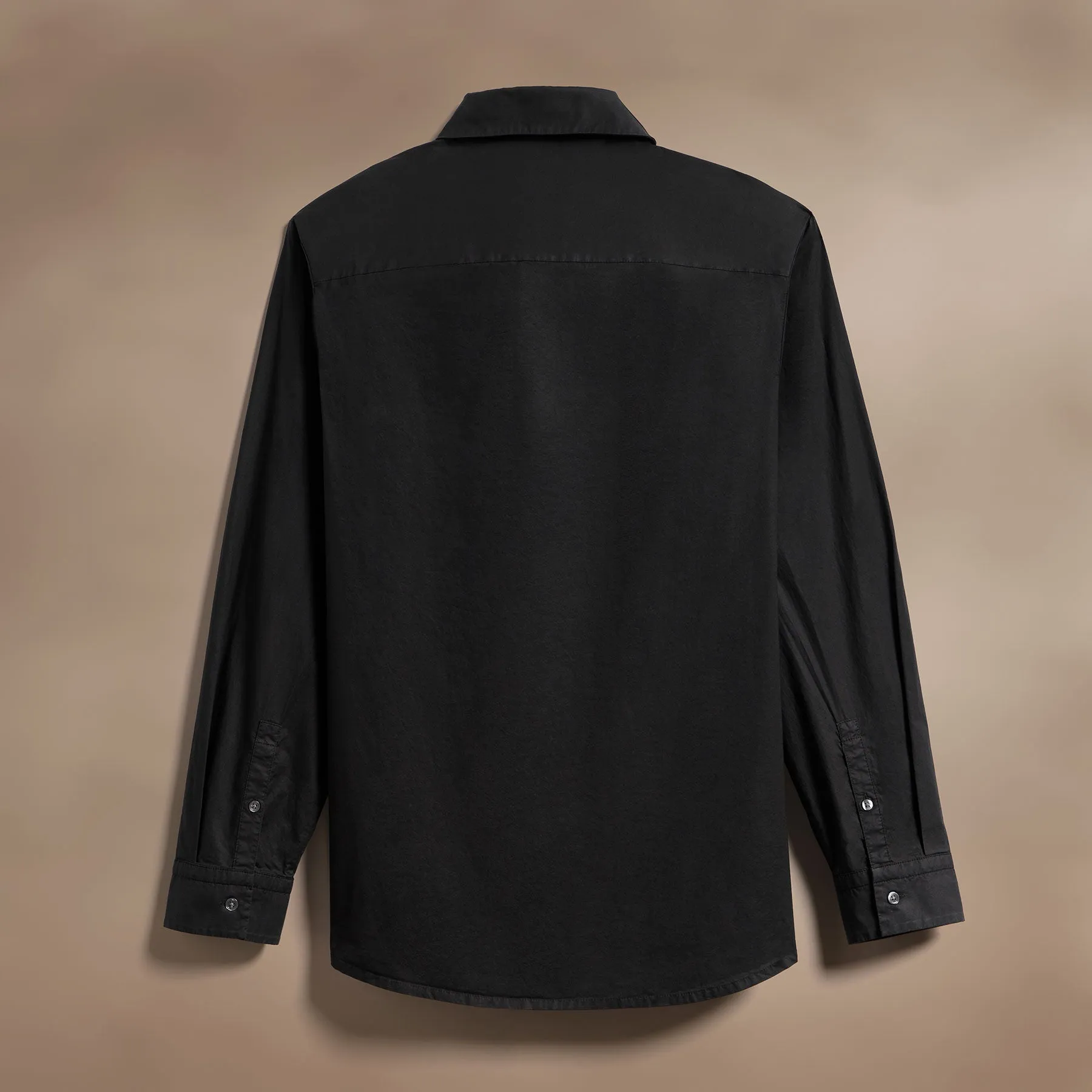 Stretch Poplin Shirt - Black