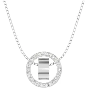 Swarovski Women's Pendant - Hollow White Rhodium Plated Sliding Ball Clasp | 5636501